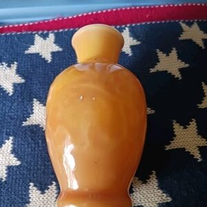 Vintage Avon Spring Bouquet Fragranced Vase Amber Yellow 1981 6 In